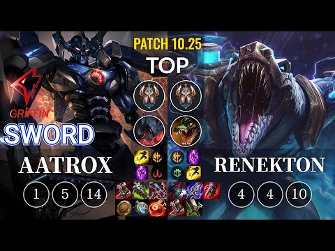 GRF Sword Aatrox vs Renekton Top - KR Patch 10.25