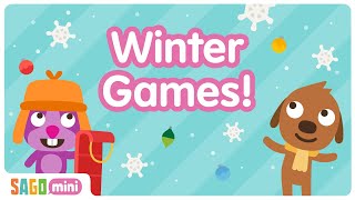 Sago Mini Winter Games ❄️⛸️ | Winter Play Along | Sago Mini World