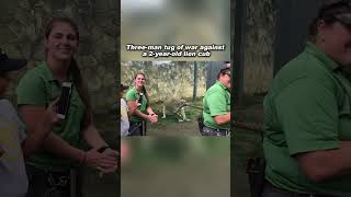 Three Men vs. a Two-Year-Old Lion Cub