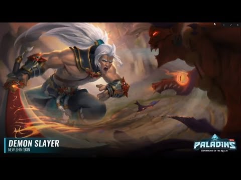 Zhin New Skin Demon Slayer - Paladins Patch OB 68  show gameplay!