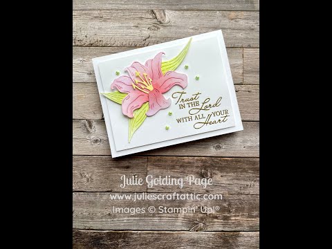 Floral Card Using Just One Cardstock