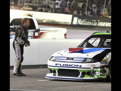 nascar all crashes of 2012 Irwin Tools Night Race