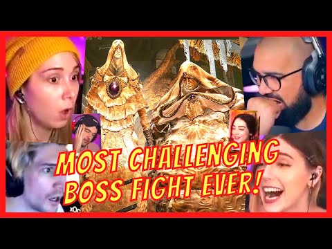 GAMERS FIGHT CHALLENGING BOSS OF GODSKIN DUO BOSS FIGHT REACTIONS - ELDEN RING BOSS FIGHT REACTIONS!