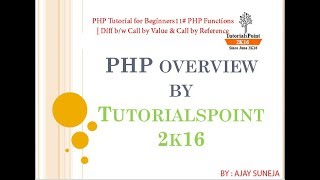 PHP Tutorial for Beginners11# PHP Functions | Diff b/w Call by Value &amp; Call by Reference??