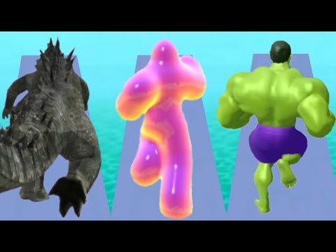 KAIJU RUN vs BLOB RUNNER 3D vs MUSCLE RUSH - Triple Game