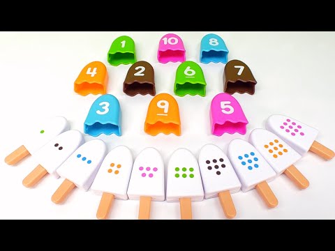 Best Learn Numbers, Colors and Shapes with Ice Cream Toys | Preschool Toddler Learning Toy Video