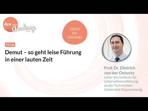 herCAREER Academy: Demut – so geht leise Führung in einer lauten Zeit