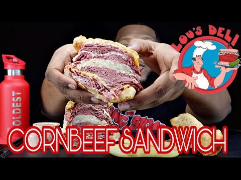 CORNBEEF SANDWICH + CORNBEEF EGG ROLLS | MUKBANG |...