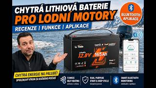 ❄️Baterie LiFePO4 LiTime 12V 165Ah LiFePO4 startovací a trakční baterie 1200 CCA Bluetooth ohřev IP67 pro lodě, čluny a karavany
