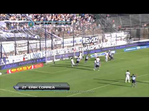 Gol de Correa. Gimnasia 3 - Quilmes 1. Fecha 18. Torneo Inicial 2013. Fútbol Para Todos