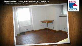 preview picture of video 'Appartement F1 à louer, Vals Les Bains (07), 285€/mois'