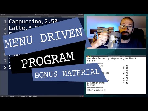 Text Based Menu Driven Program In Java Part 13