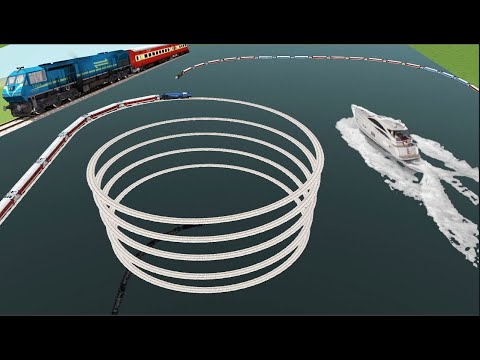 High Speed Train Vs Impossible Weird Curved Rail Tracks | BeamNG.Drive | Train Simulator 2023
