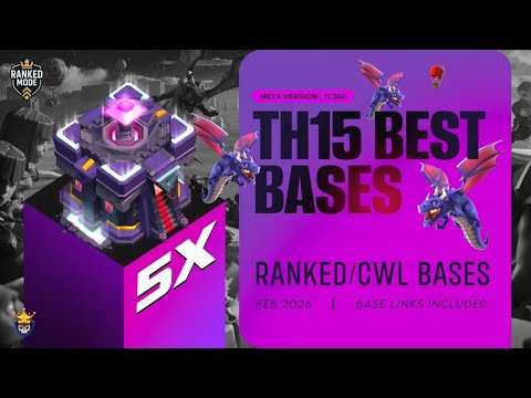 5 times TH15 War Bases for Ranked Mode AND Wars | Clash Champs