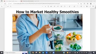 Synergy Worldwide –  How to Market Healthy Smoothies