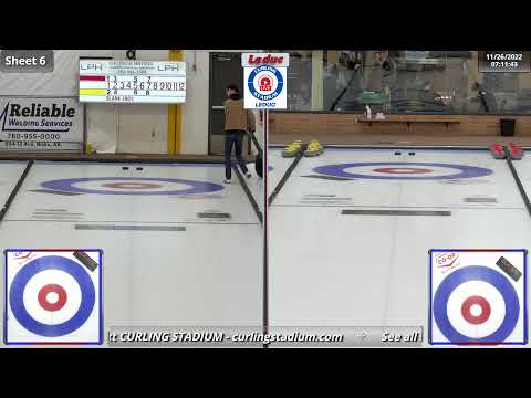 Fellmann/Kovalchuk vs. Wytrychowski/Dumont - Draw 5 - Curling Stadium Alberta Curling Series Doubles
