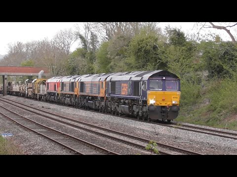 Quadruple Header GBRf Working - 6X01 @ Haresfield , 17-04-23