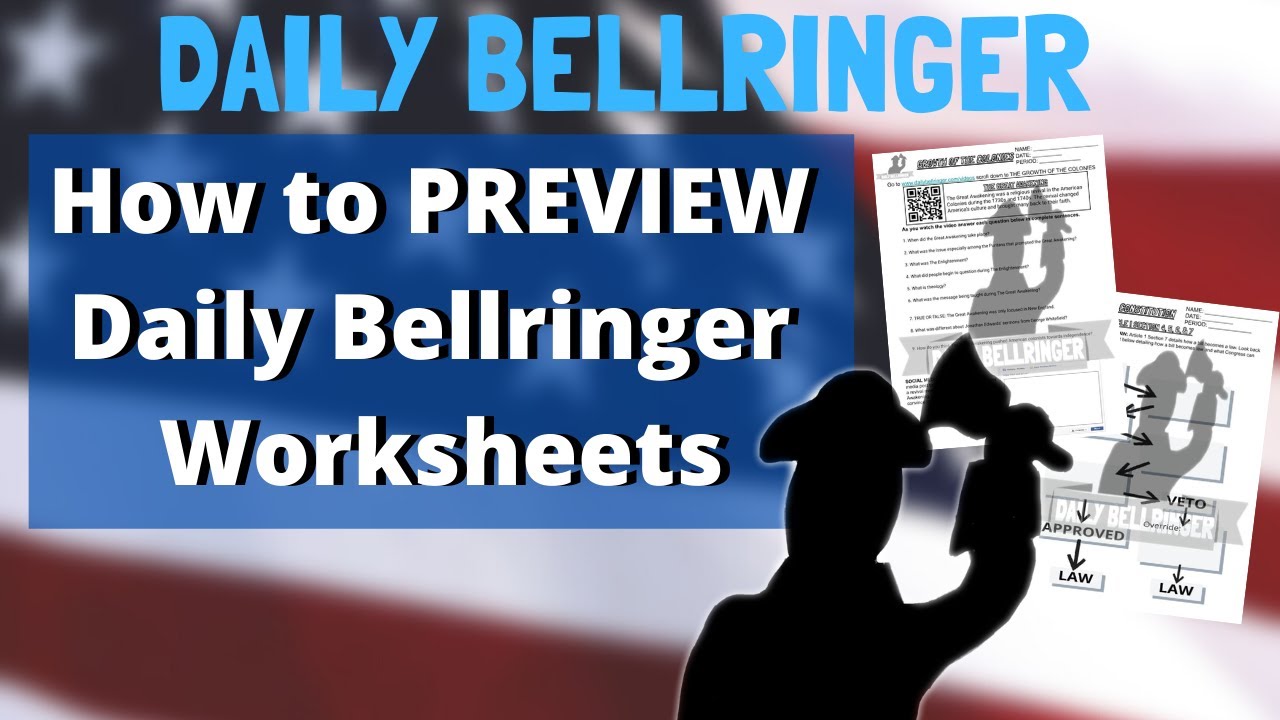 How to preview Daily Bellringer Worksheets