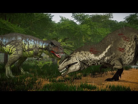 🌍Jurassic World Evolution - Tyrannosaurus Rex Vs Acrocanthosaurus Breakout and Fight!