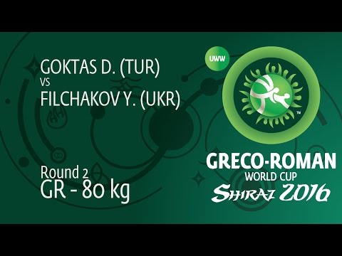 Round 2 GR - 80 kg: Y. FILCHAKOV (UKR) df. D. GOKTAS (TUR), 4-2