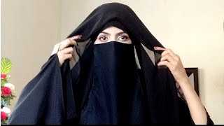 Hijab and Niqab Style  Full coverage Niqab Tutoria