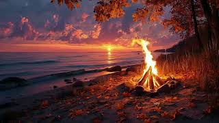 Autumn Night Campfire 🔥 Peaceful Crackling Fire Sounds for Sleep, Reading & Calm Focus