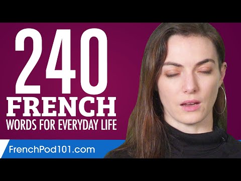 240 French Words for Everyday Life - Basic Vocabulary #12
