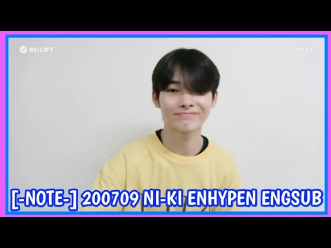 [-note] 200709 NI-KI - ENHYPEN (엔 하이픈) ENGSUB