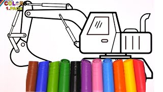 Excavator Coloring Pages: Digging into Fun with Big Marker Coloring for Kids! / Akn Kids House