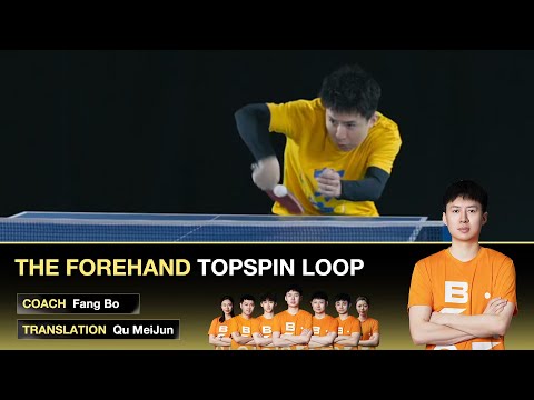 World champion Fang Bo  teaches you the forehand topspin loop!