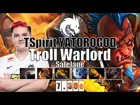 Troll Warlord Safelane | TSpirit.YATOROGOD | 16 KILLS NO MERCY BUILD | 7.30e Gameplay Highlights