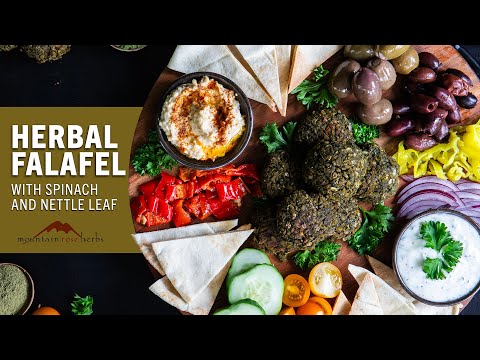 Baked Falafel With Spinach and Nettle Leaf
