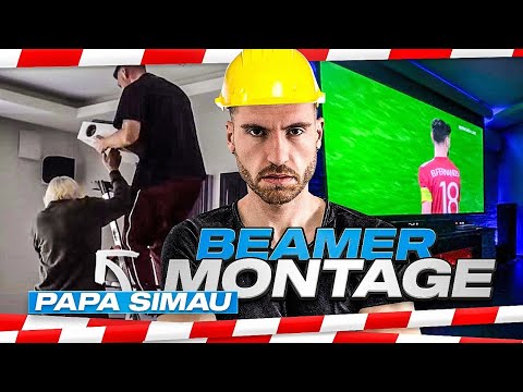 HEIMKINO INSTALLIEREN mit PAPA und APOLLO ÄRGERT uns 🤣 😍 Laser Beamer LG CineBeam HU810PW Forte !!
