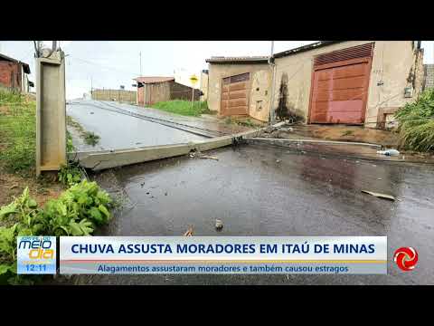 Chuva assusta moradores em Itaú de Minas