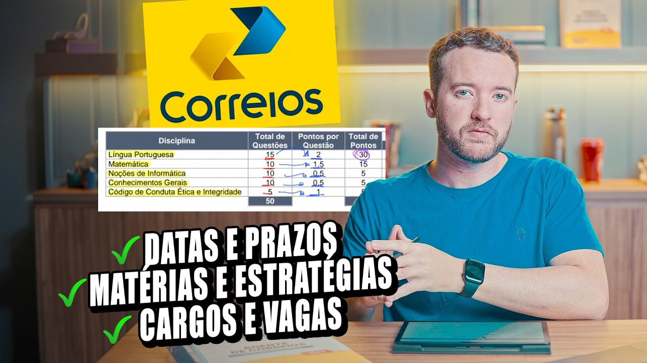 CORREIOS: Análise do Edital em 15 minutos (Com dicas de estudo)