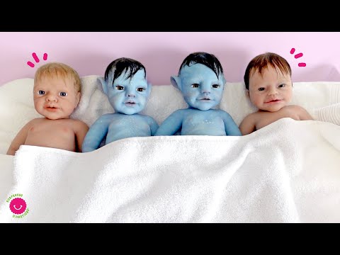 Jugando con mis Bebés de Silicona Reborn Anuk y Coco Blue 🩷 🩵