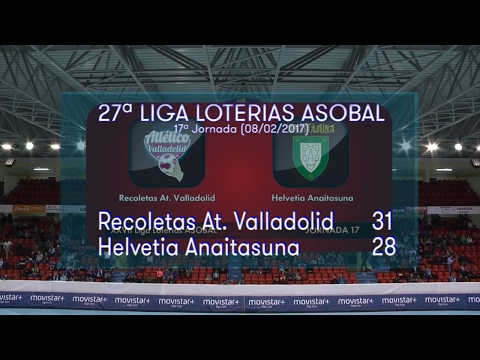 LIGA LOTERIAS ASOBAL J17 Recoletas At. Valladolid - Helvetia Anaitasuna 31 - 28