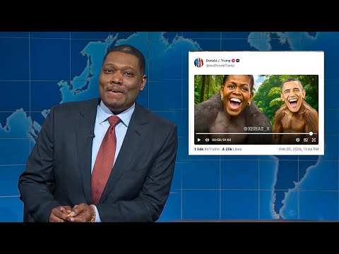 Weekend Update: Trump shared a racist AI video about Obamas, Melania trump's movie - SNL