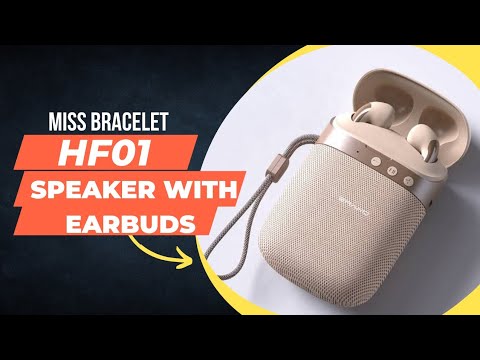 HF01 wireless speaker with tws earbuds - Miss Bracelet #gadgets #viral #speaker
