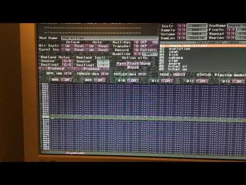 Amiga 600 Vampire V2 plays 64ch .xm track