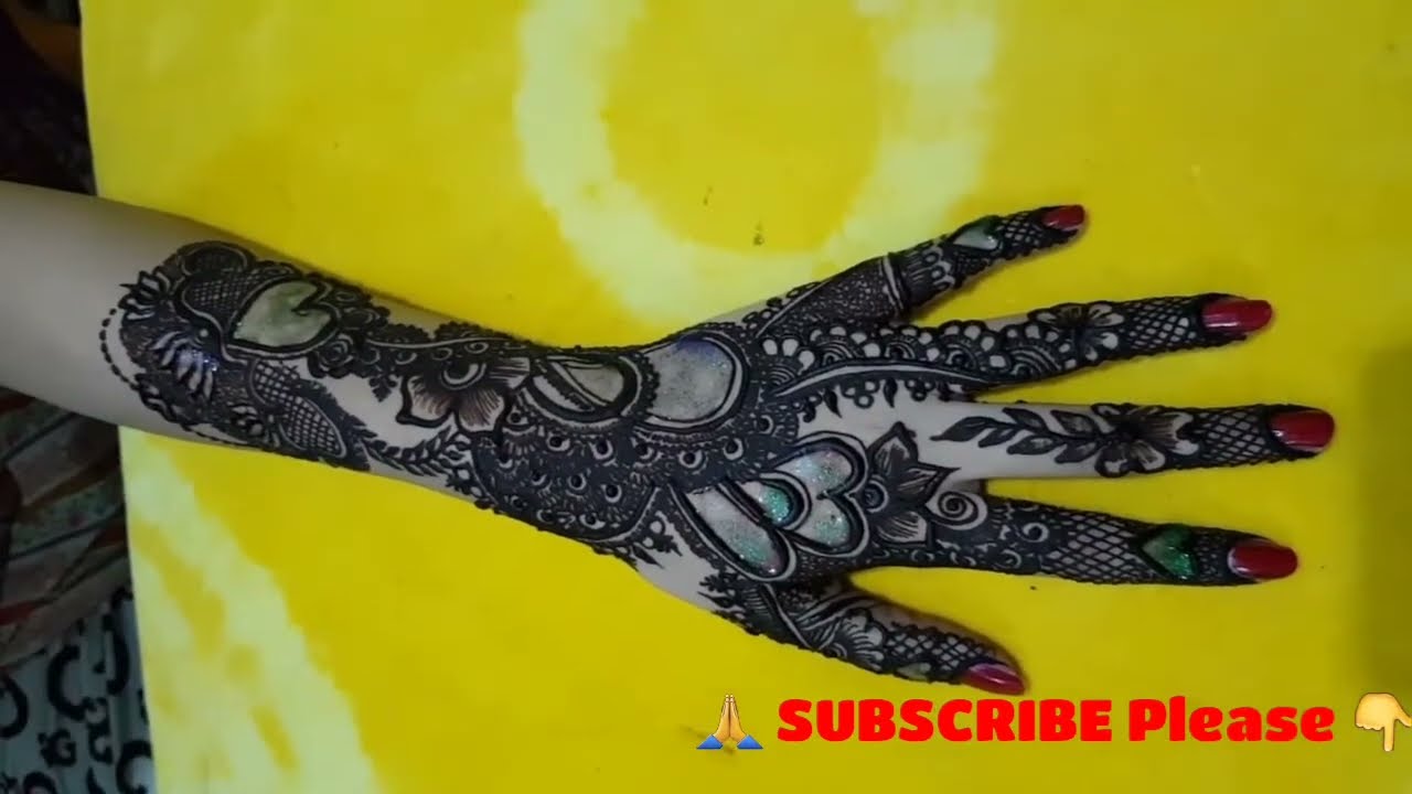 Videos 18 mehndi design مہندی ڈیزائن मेहंदी आकृति Full Hand Back Side Black Cone Henna Mehndi design Video
