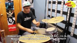 Video thumbnail for Zildjian L80 Low Volume Cymbal Set LV468 - The Drum Shop North Shore by Nate Morrison Drums