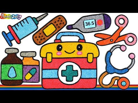 Coloring Toy doctor set with Foam clay for Kids, Children | First Aid Kit, Stethoscope, Medicines
