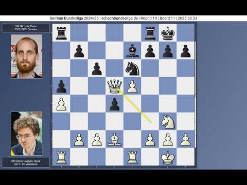 GM David Anton Guijarrovs GM Peter Michalik | German Bundesliga 2024-2025 | Round 10