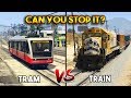 GTA 5 ONLINE : TRAIN VS TRAM (CAN YOU STOP IT?)