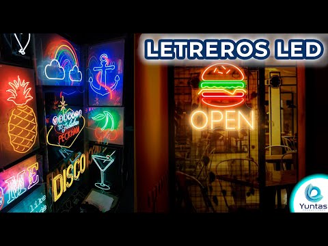 LETREROS NEON LED: LETREROS LED QUE TE DARÁN HAMBRE  | YUNTAS PRODUCCIONES