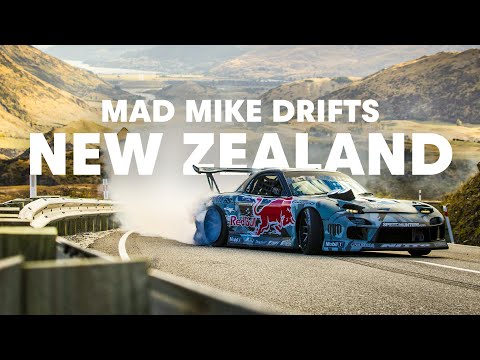Mad Mike drifteando en el Crown Range de Nueva Zelanda