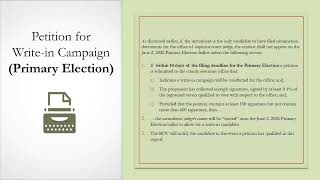 Petition for Write-in Campaign