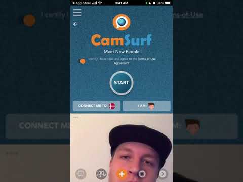 How to start a video chat in CamSurf app?