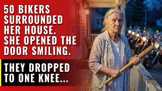 50 Bikers Surrounded Her House at Night. She Opened the Door Smiling. They All Dropped to One Knee.